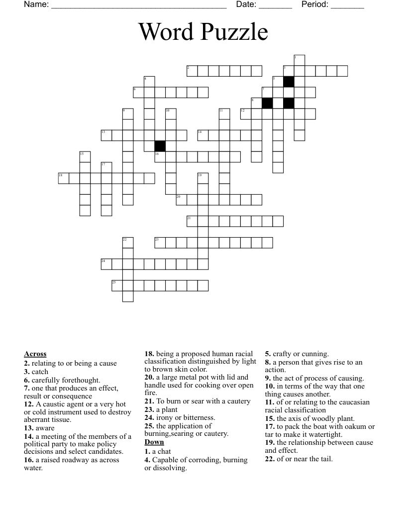 Word Puzzle Crossword