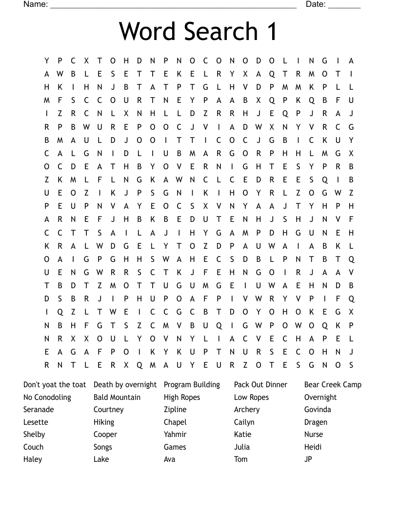 Word Search 1