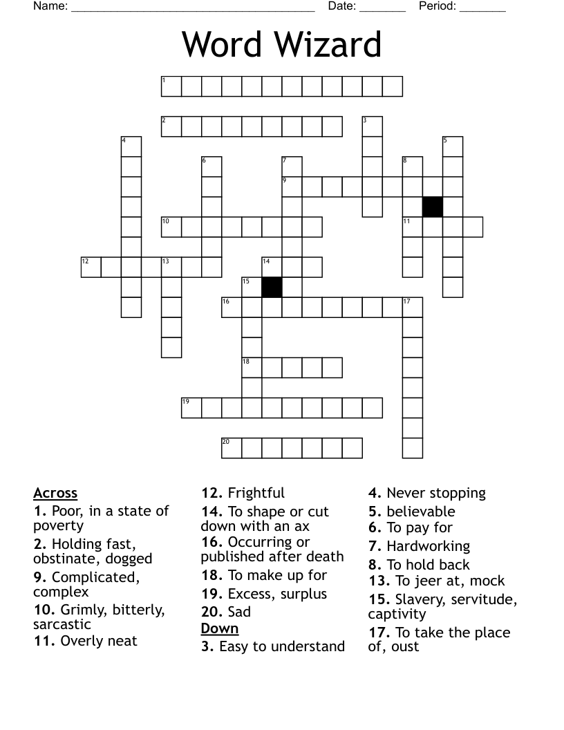 Word Wizard Crossword