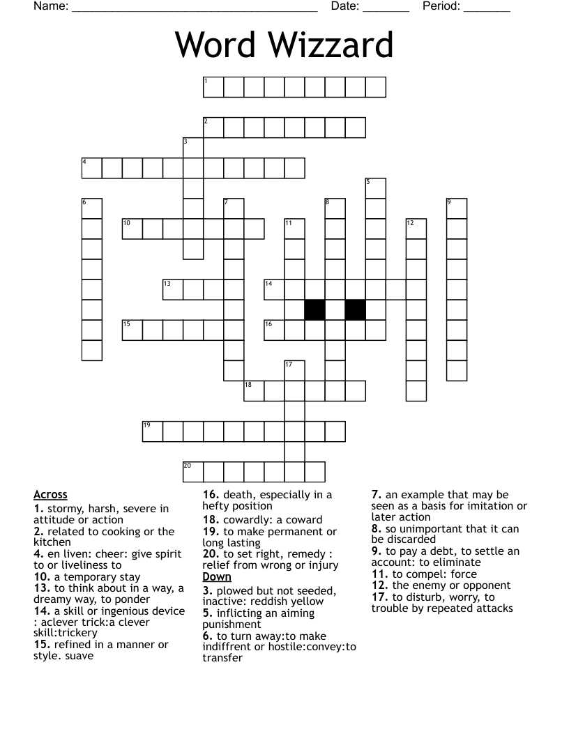 Word Wizzard Crossword