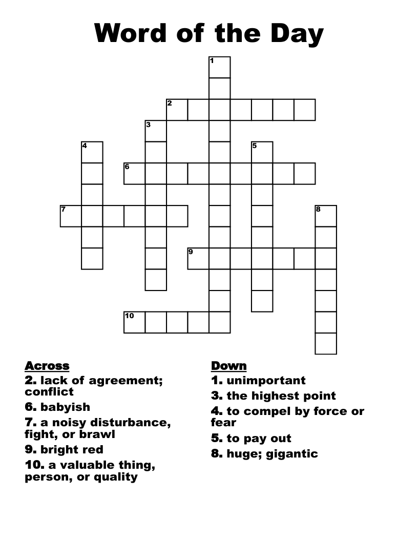 Word of the Day Crossword