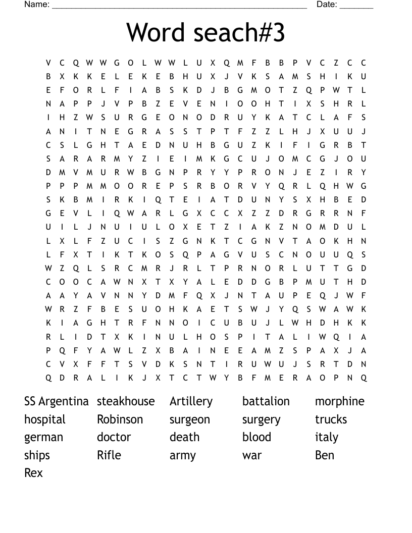 Word seach#3 Word Search