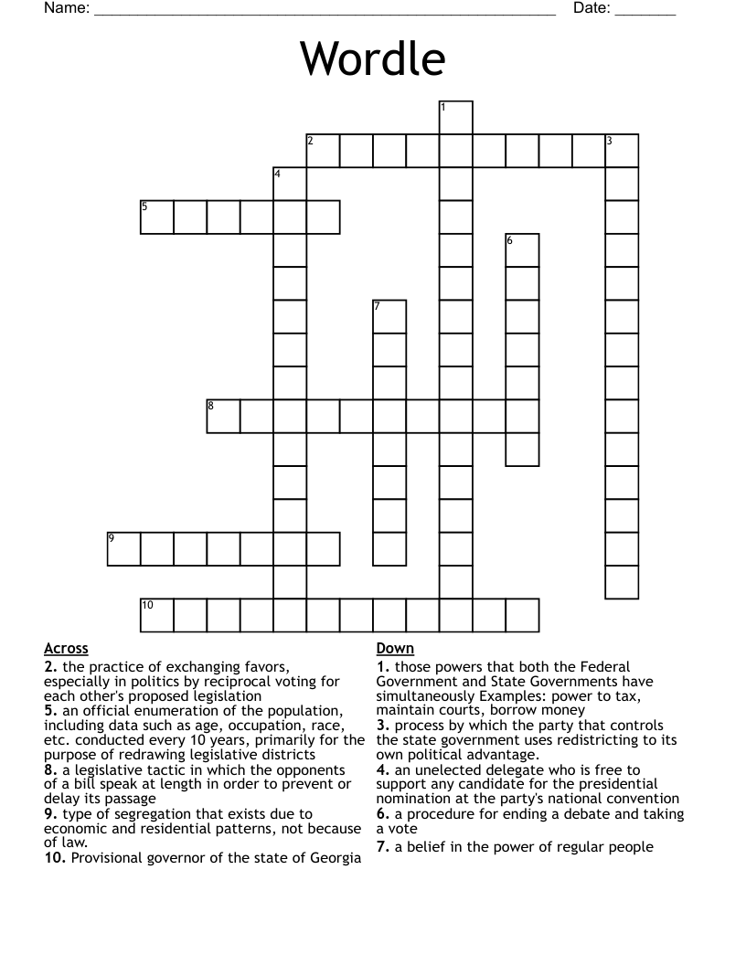 Wordle Crossword