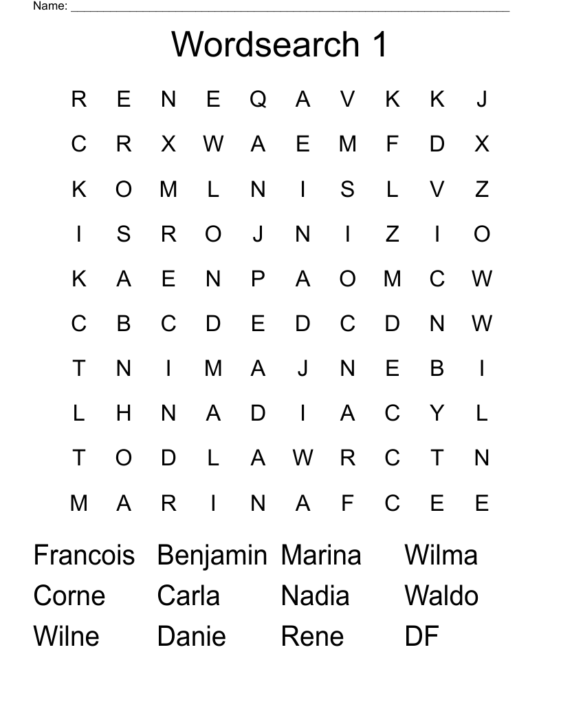 Wordsearch 1