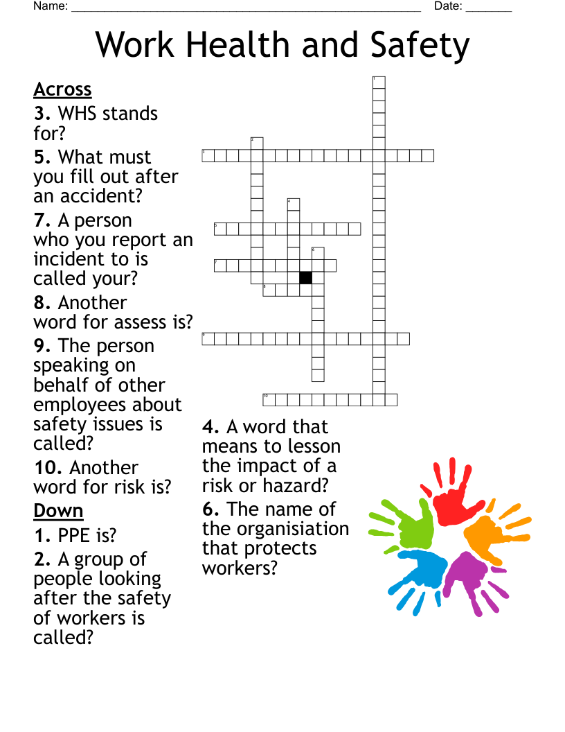 Work Health and Safety Crossword