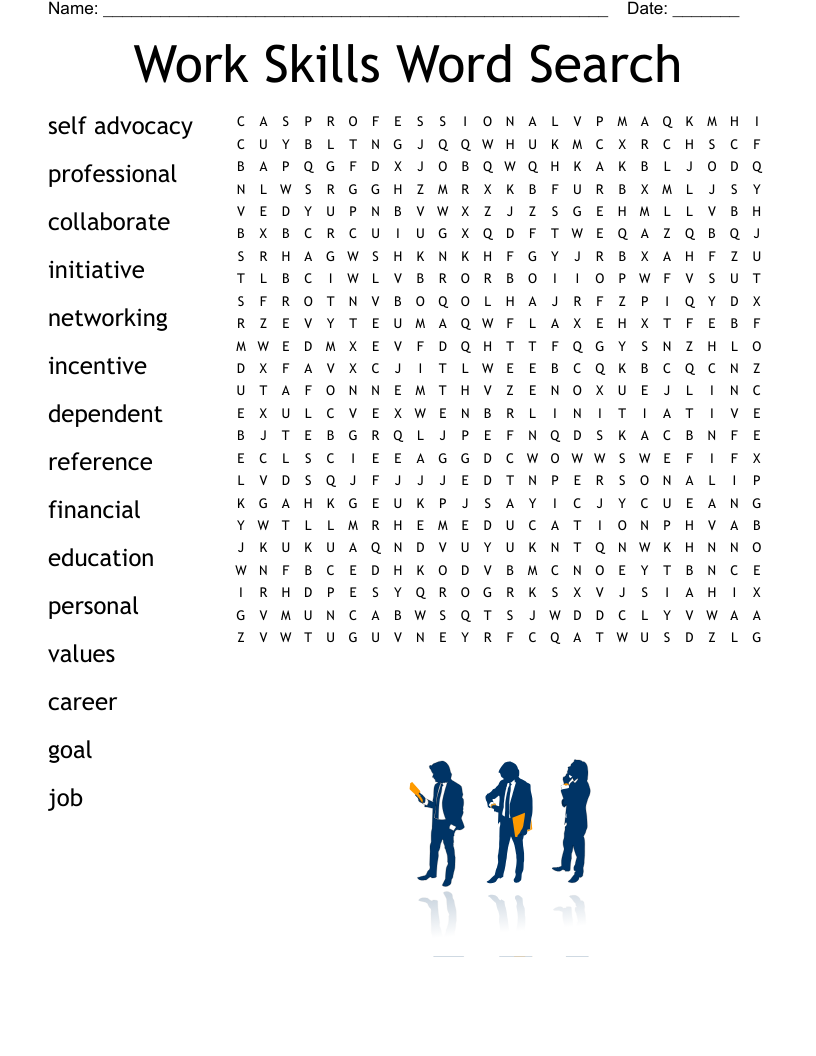 Work Skills Word Search