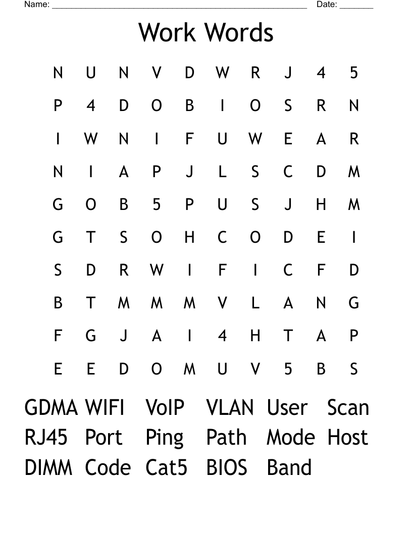 Work Words