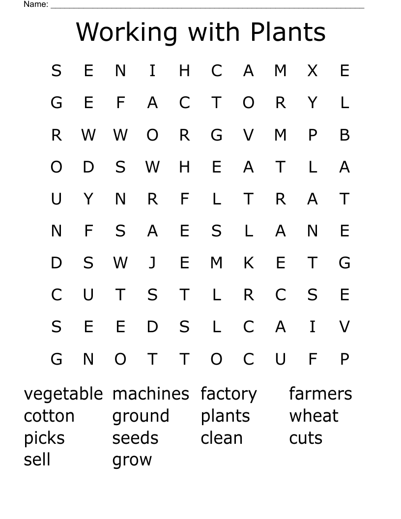 Working with Plants