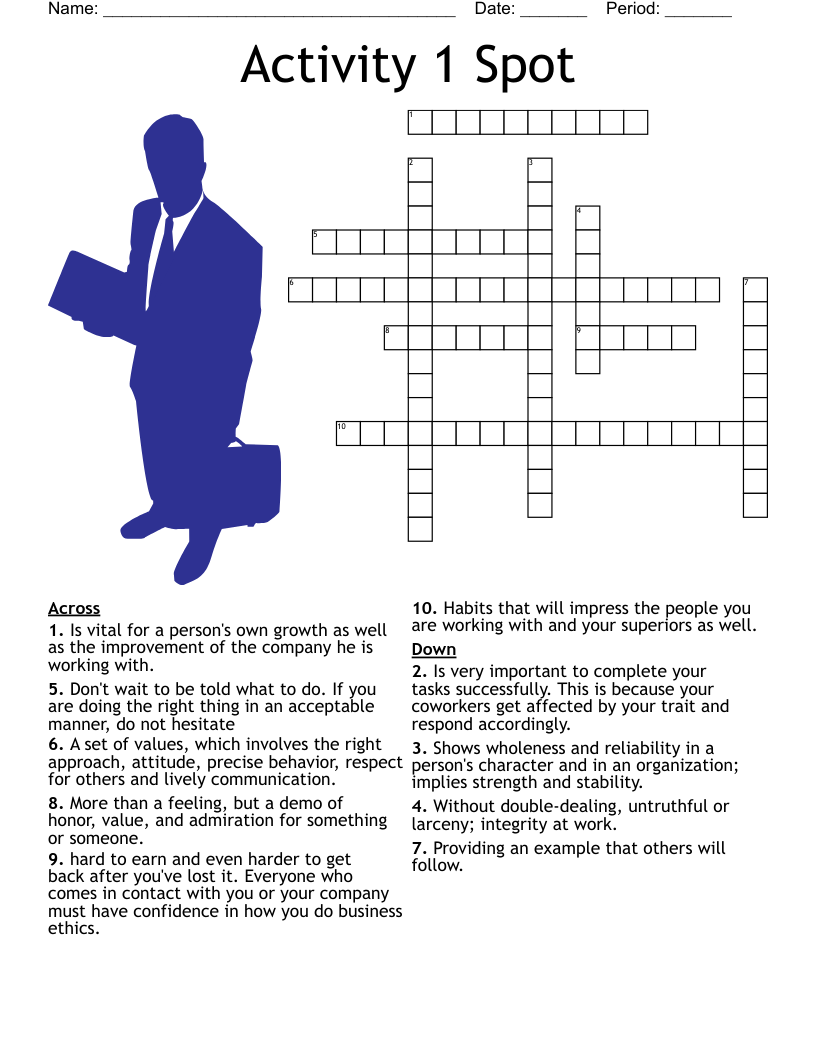 Activity 1 Spot  Crossword