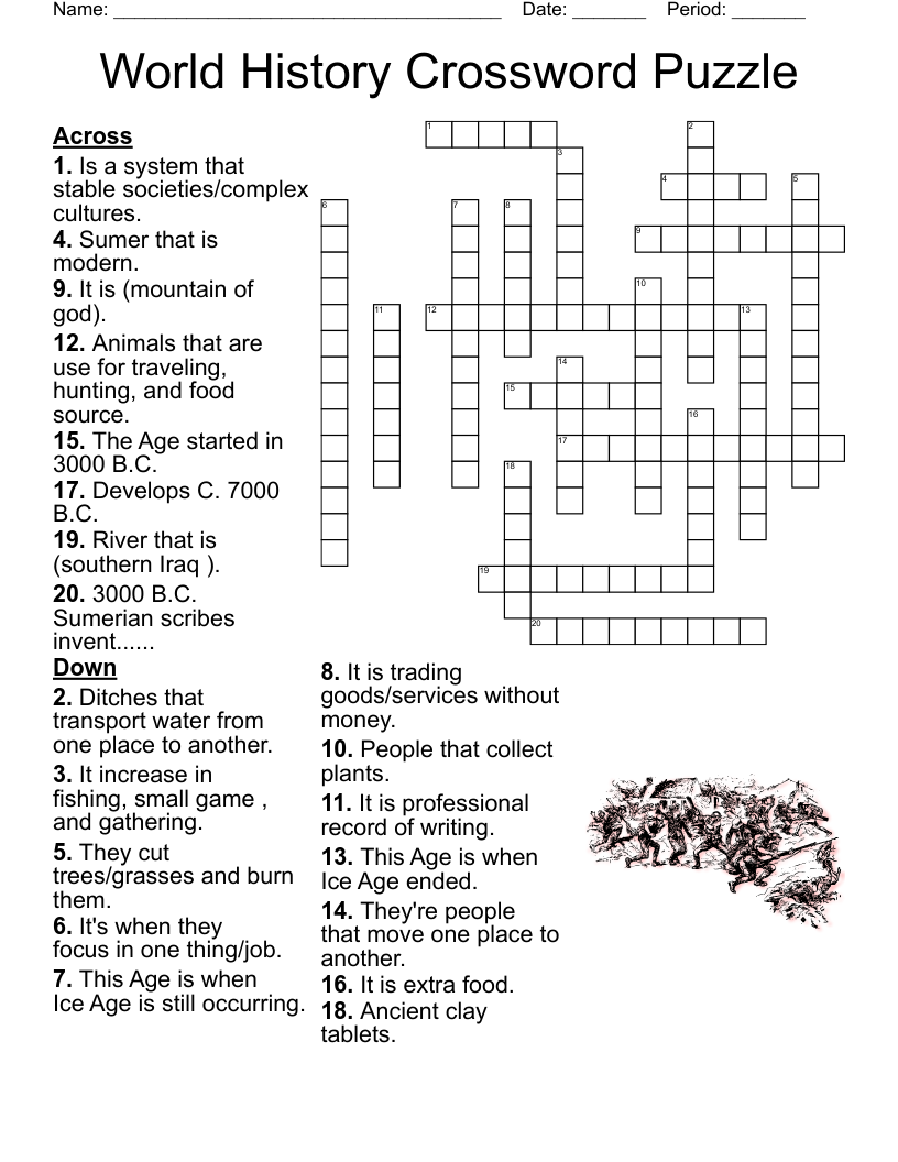 World History Crossword Puzzle 