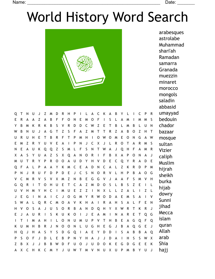World History Word Search