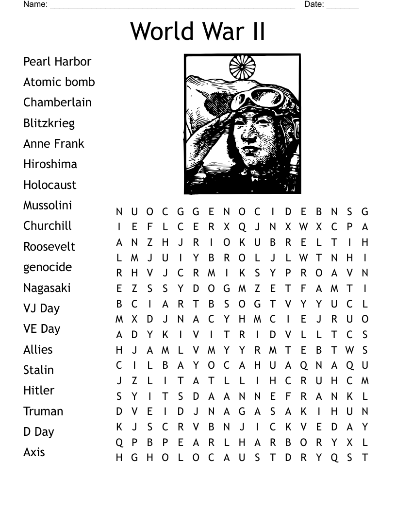 World War II Word Search