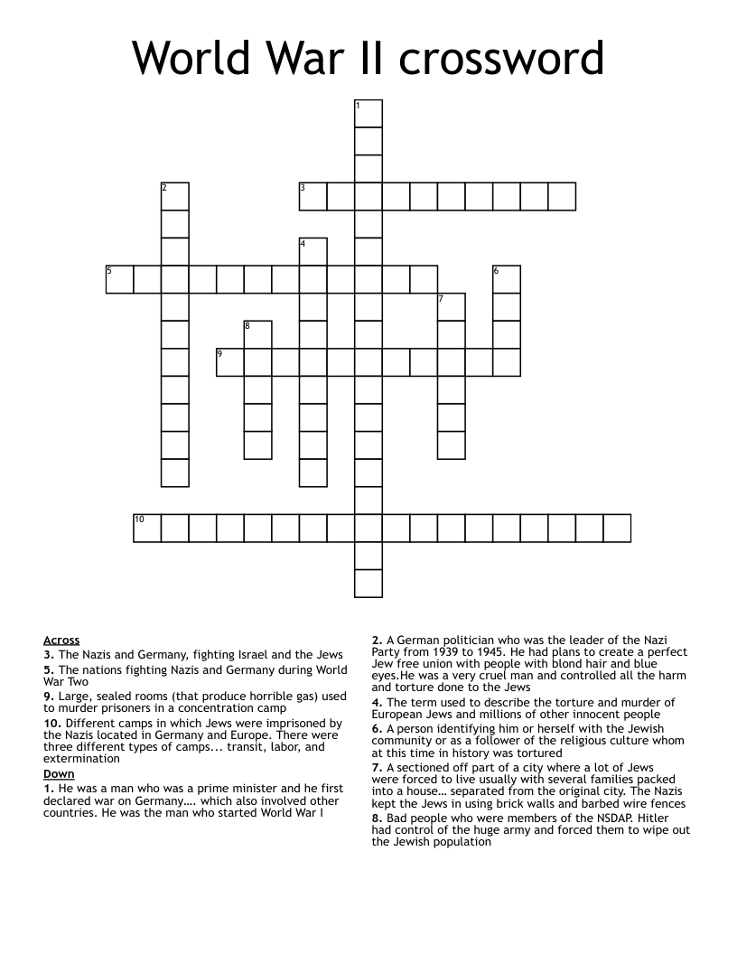 World War II crossword