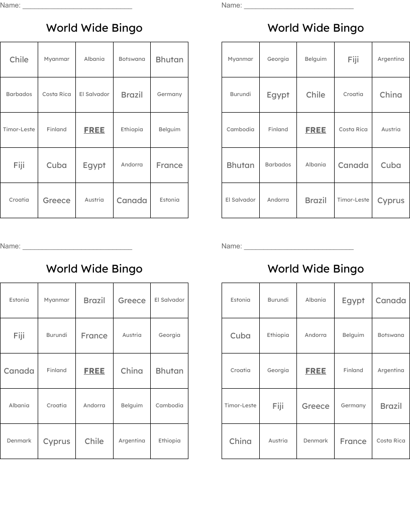 World Wide Bingo