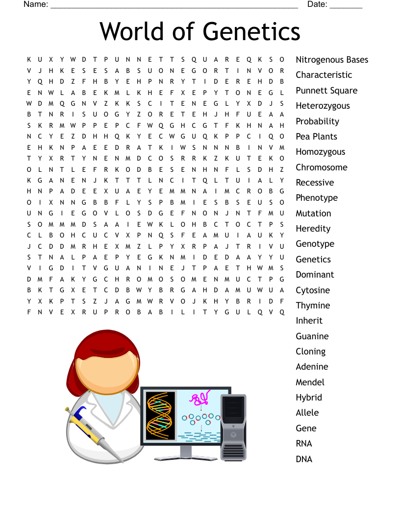 World of Genetics Word Search