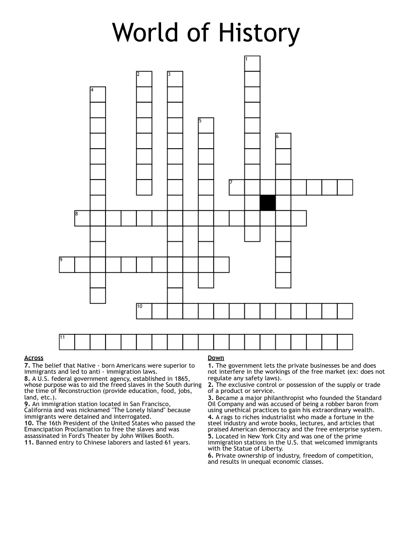 World of History Crossword