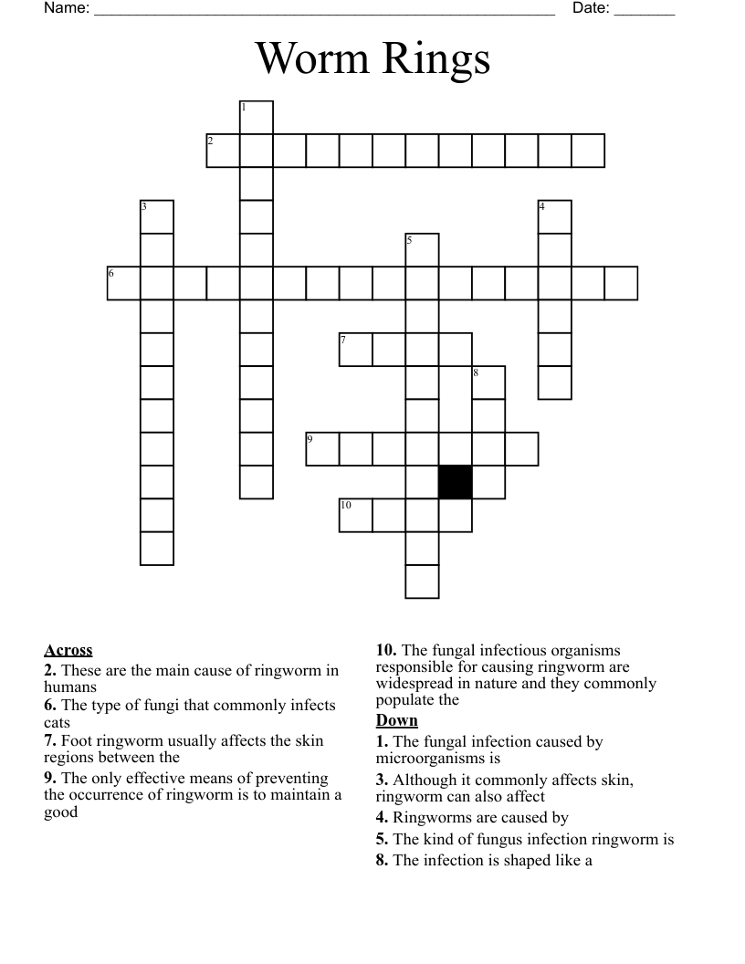 Worm Rings Crossword
