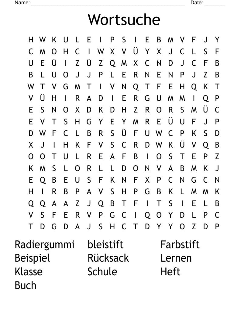 Wortsuche Word Search