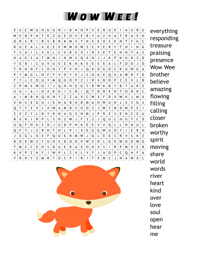 Wow Wee! Word Search