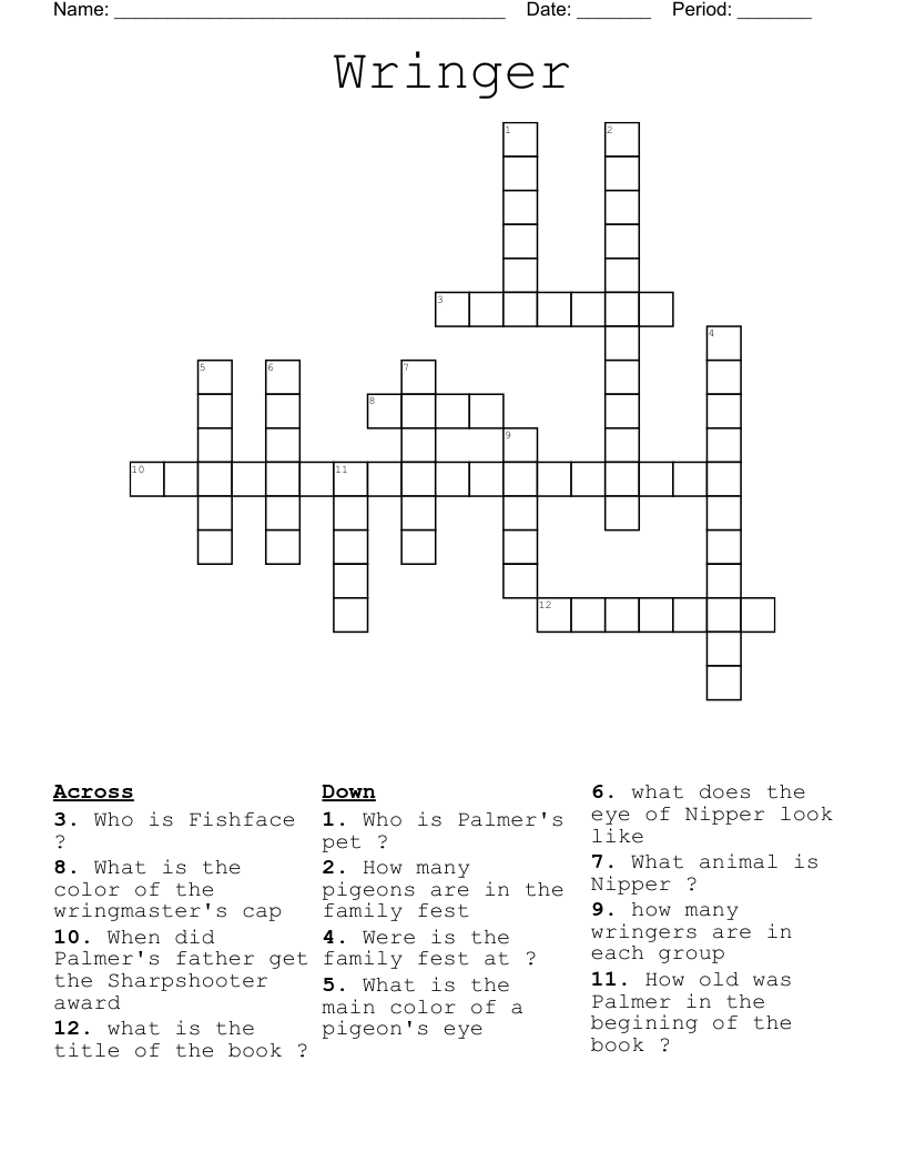 Wringer Crossword