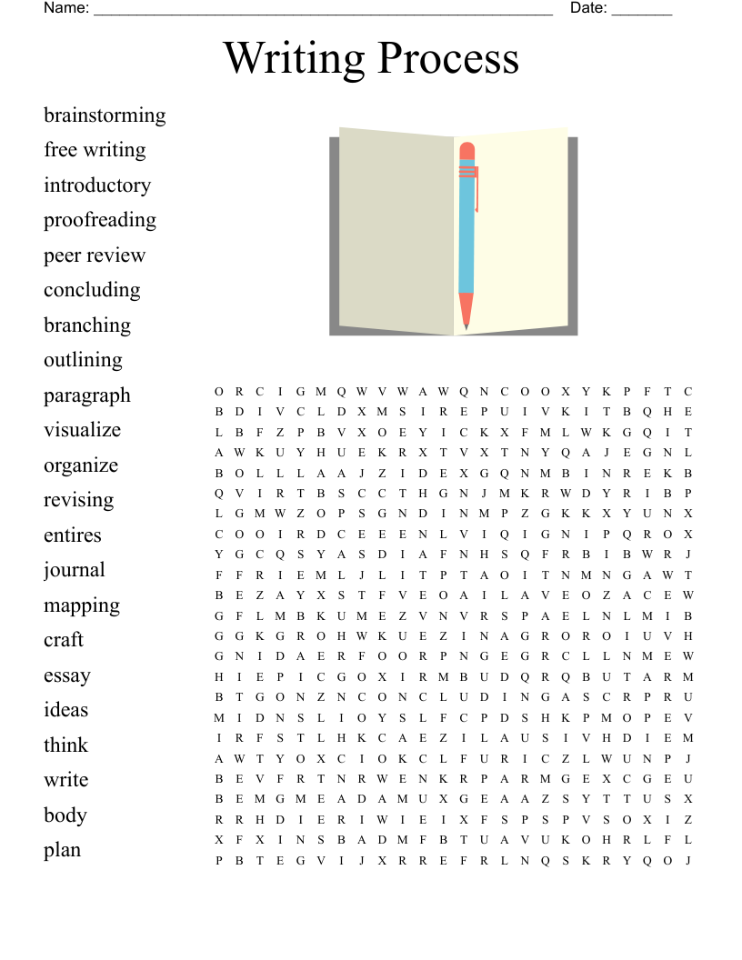 Writing Process Word Search