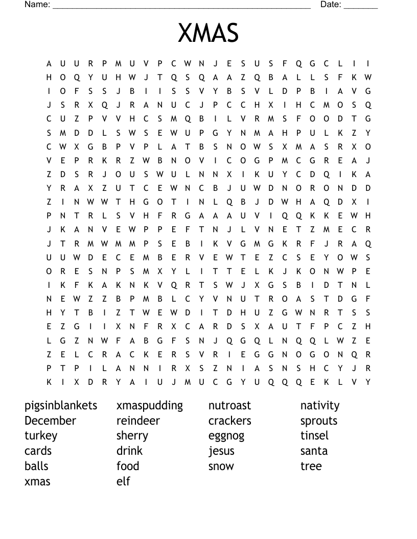 XMAS Word Search