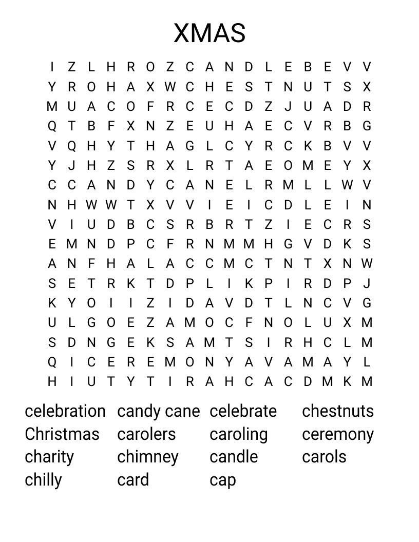 XMAS Word Search