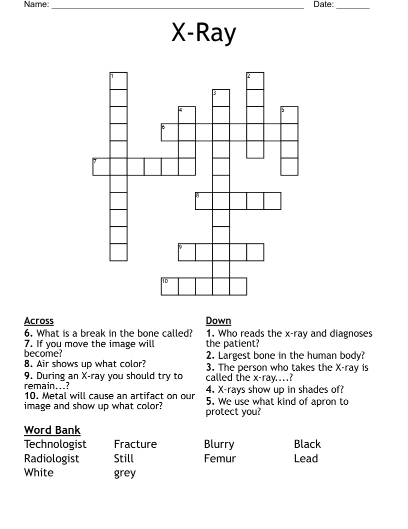 X-Ray Crossword