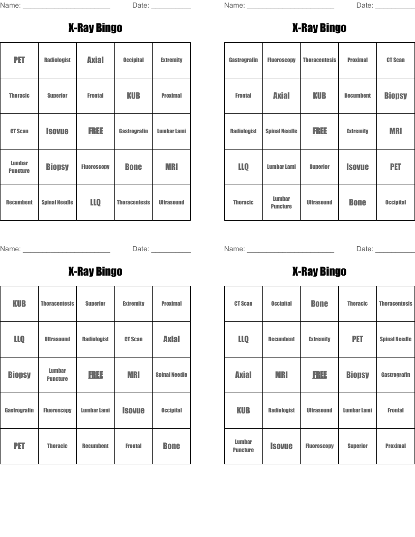 X-Ray Bingo 