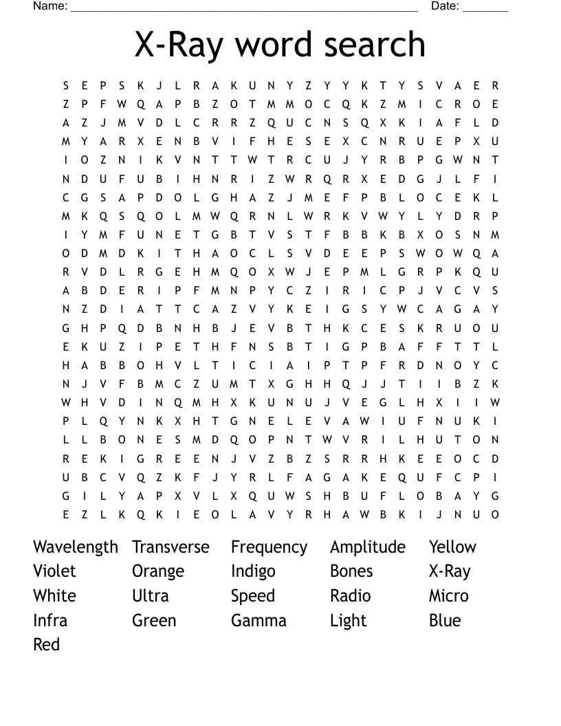 X-Ray word search