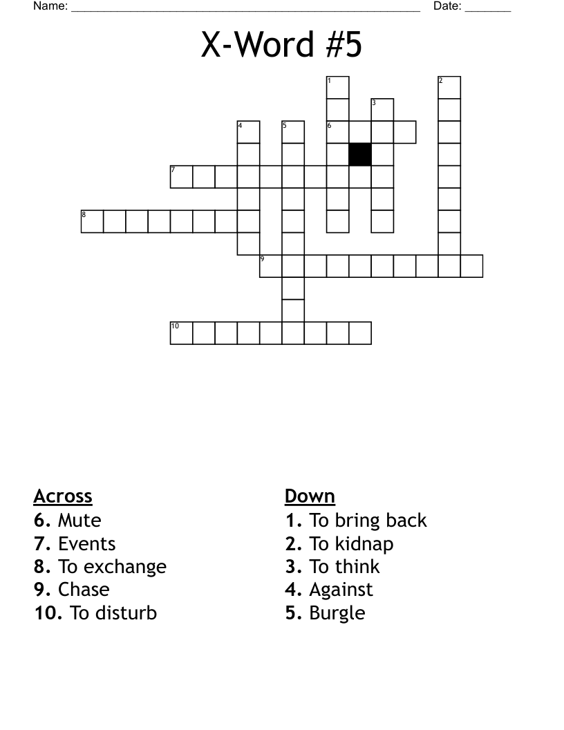 X-Word #5 Crossword