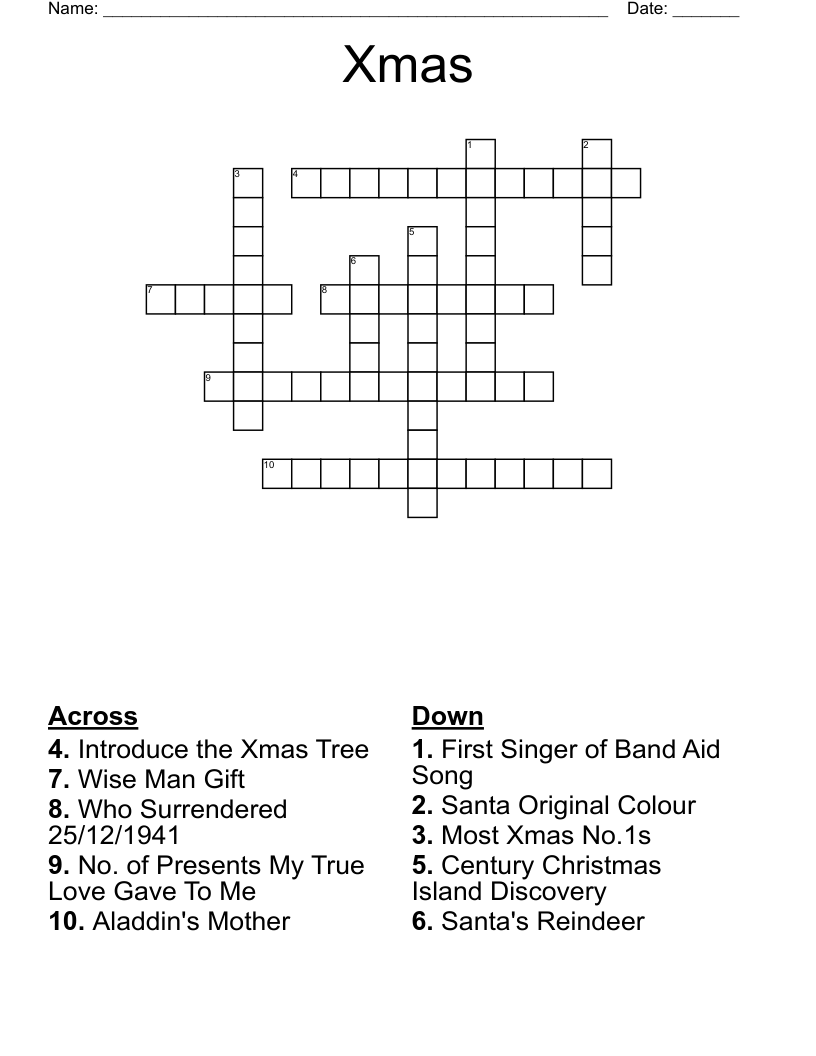 Xmas Crossword