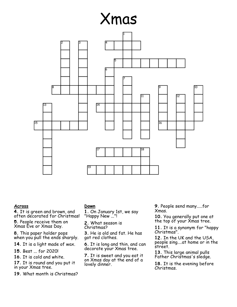 Xmas Crossword