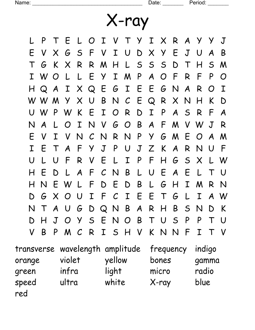 X-ray Word Search