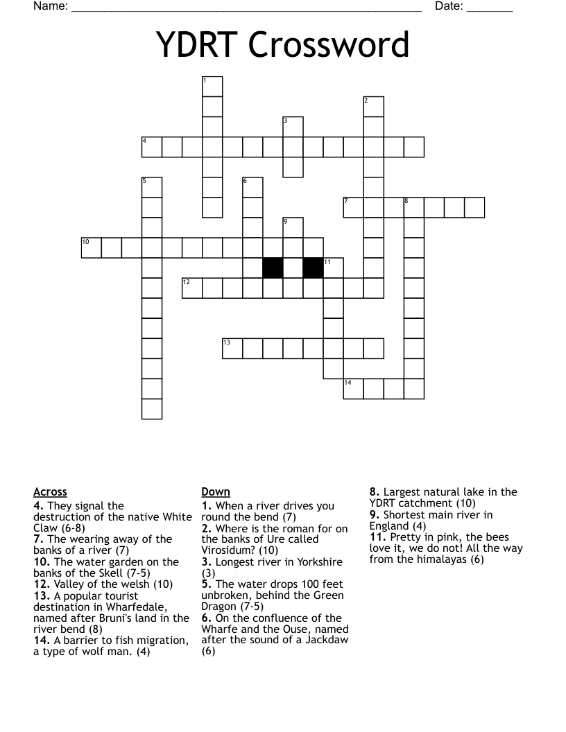YDRT Crossword