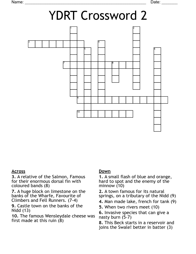YDRT Crossword 2
