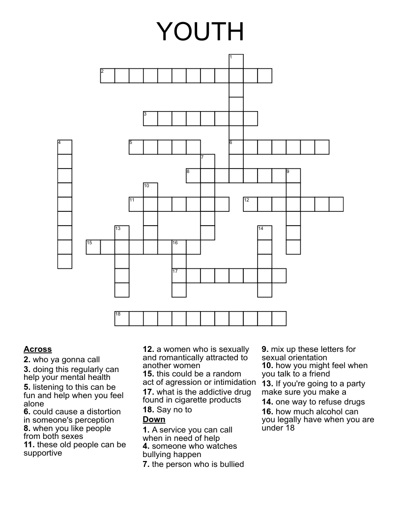 YOUTH Crossword