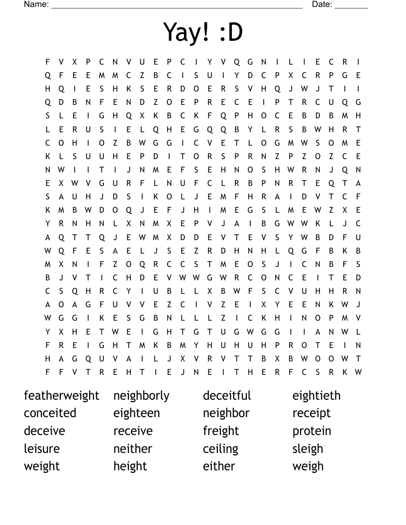 Yay! :D Word Search