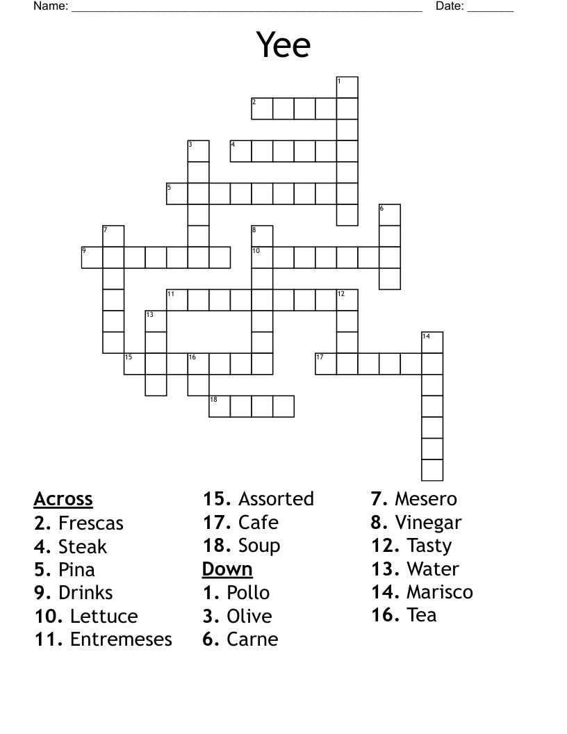 Yee Crossword