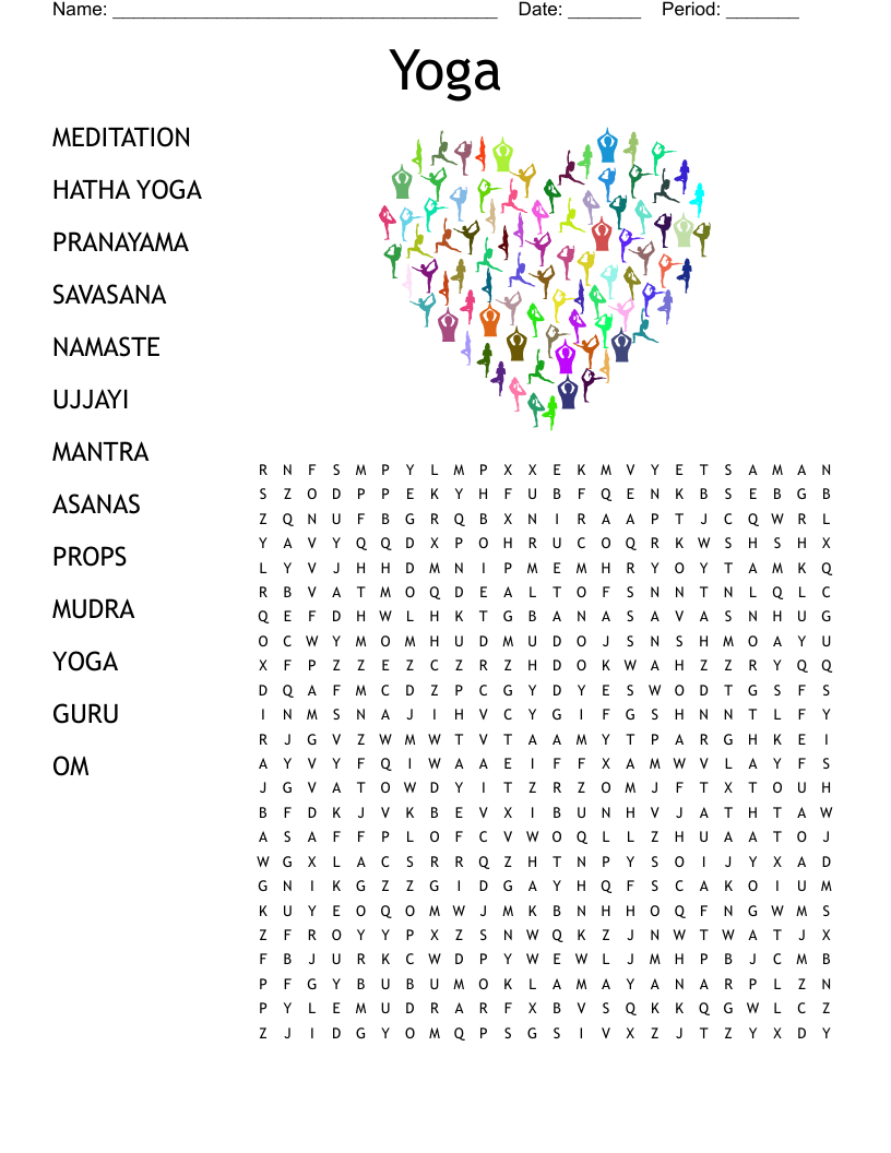 Yoga Word Search