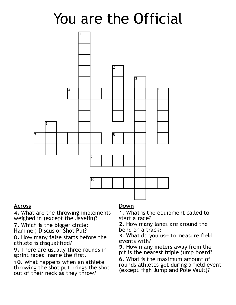 You are the Official Crossword