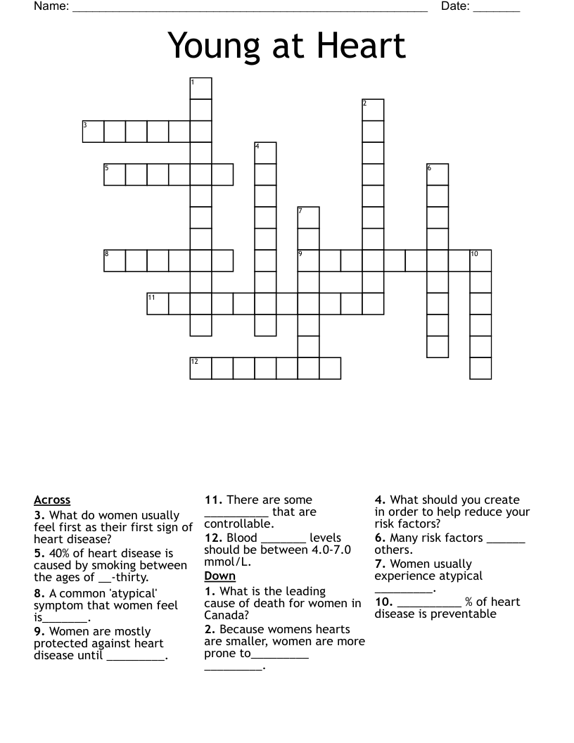 Young at Heart Crossword