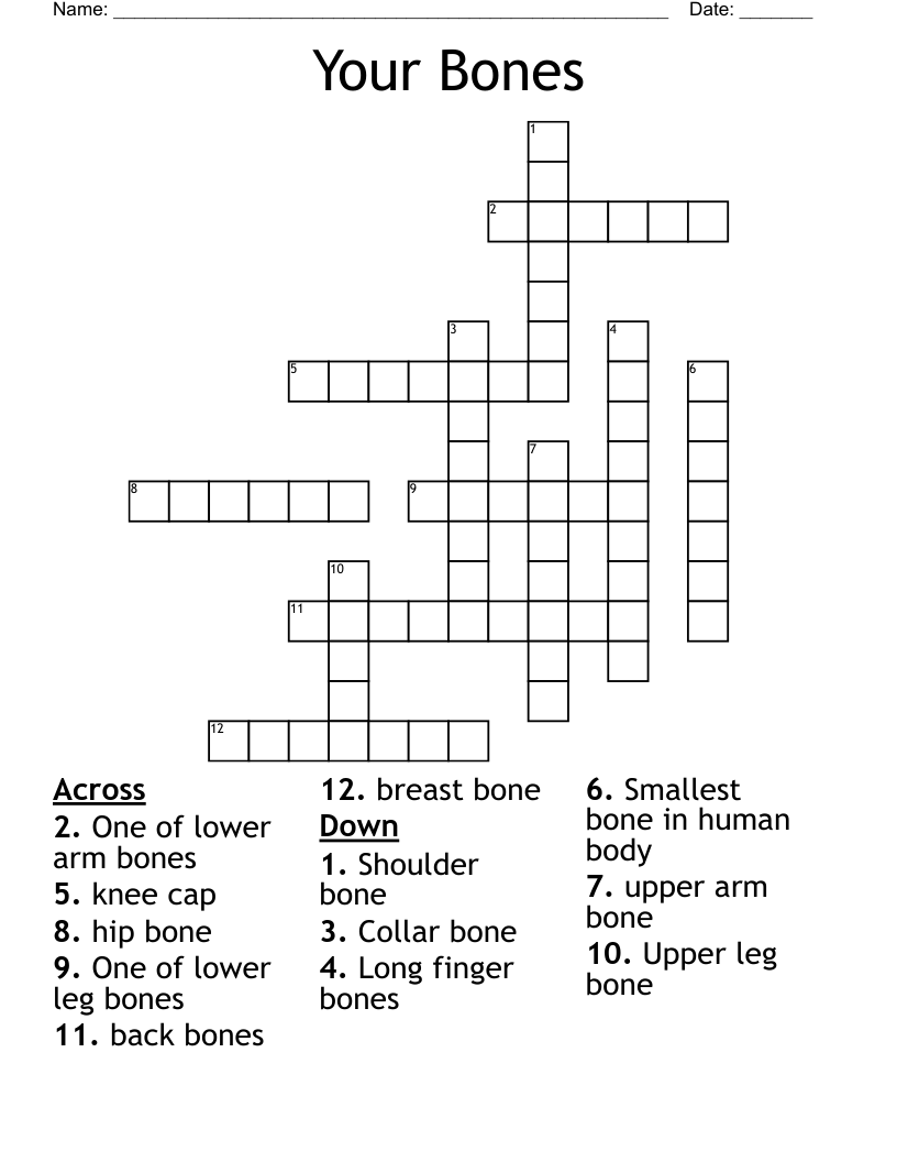 Your Bones Crossword