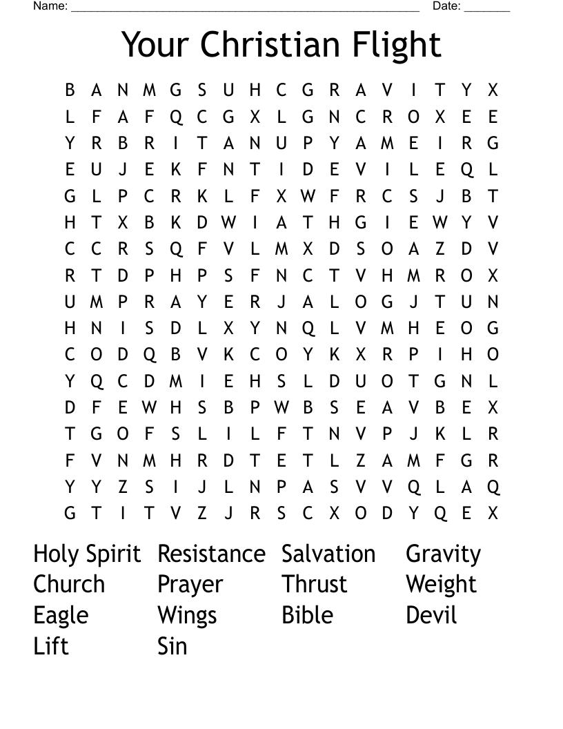 Your Christian Flight Word Search