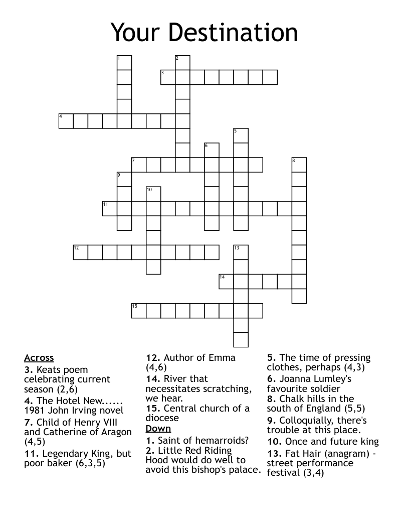 Your Destination Crossword