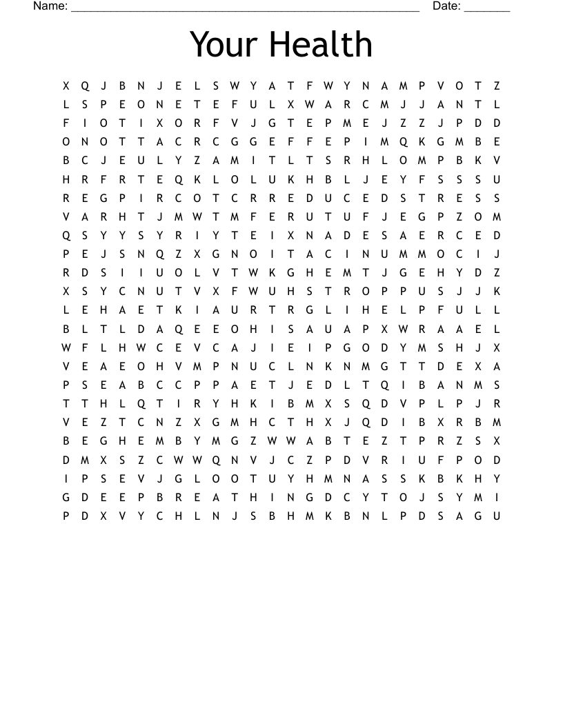 Your Health Word Search