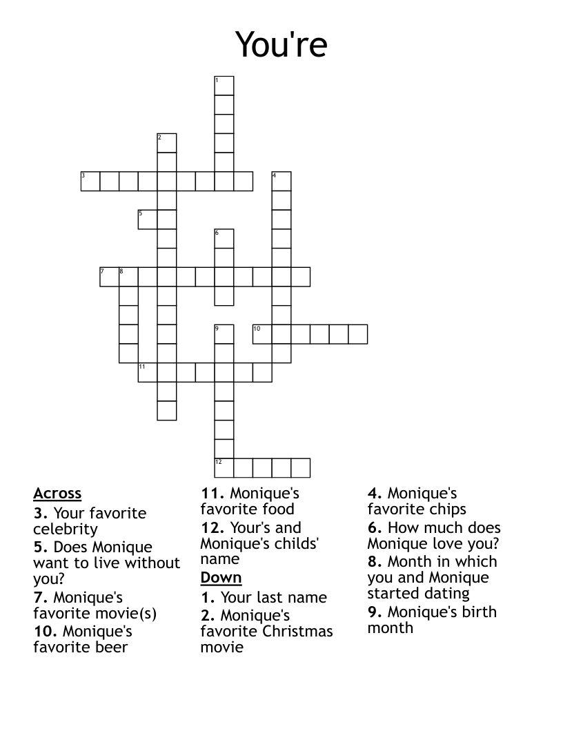 You're  Crossword