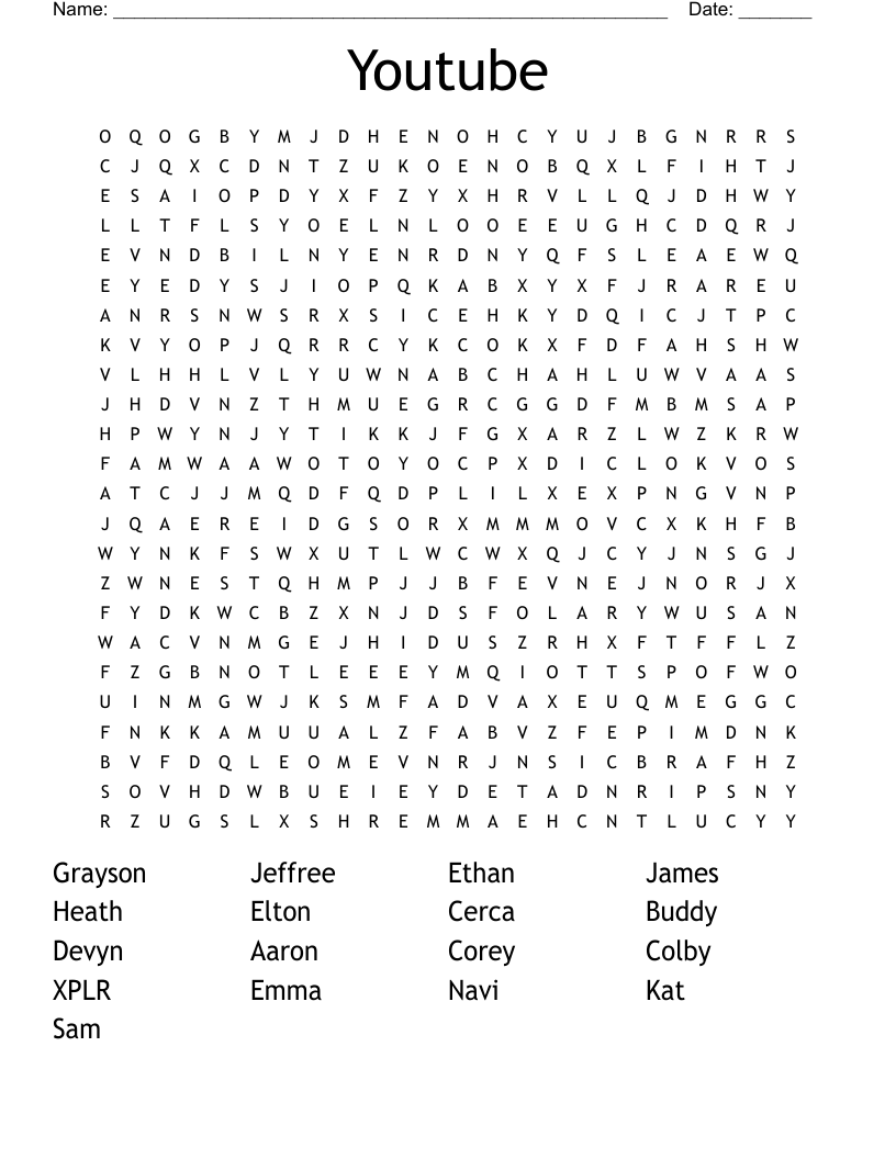 Youtube Word Search