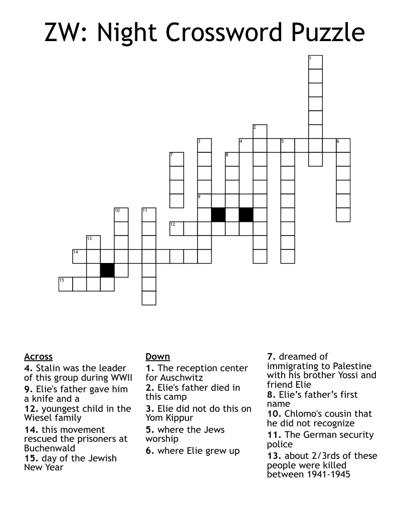 ZW: Night Crossword Puzzle