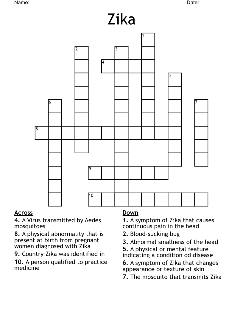 Zika Crossword